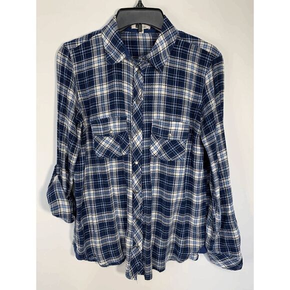 Kut from the Kloth Flannel Plaid Shirt - Picture 1 of 10